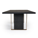 Tasha - Modern Black Ash + Brushed Gold Rectangular Dining Table by VIG Furniture - View 6