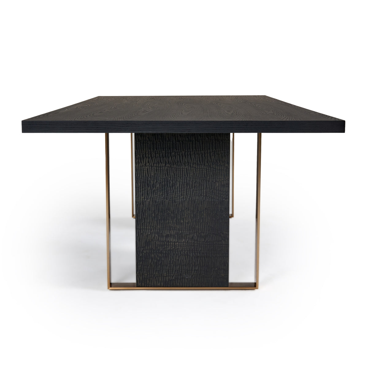 Tasha - Modern Black Ash + Brushed Gold Rectangular Dining Table by VIG Furniture - View 6