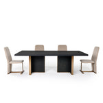 Tasha - Modern Black Ash + Brushed Gold Rectangular Dining Table by VIG Furniture - View 9