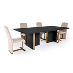 Tasha - Modern Black Ash + Brushed Gold Rectangular Dining Table by VIG Furniture - View 10