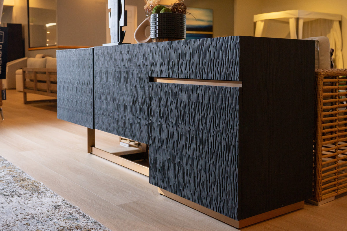 Tasha - Modern Black Ash + Brushed Gold Buffet by VIG Furniture - View 13