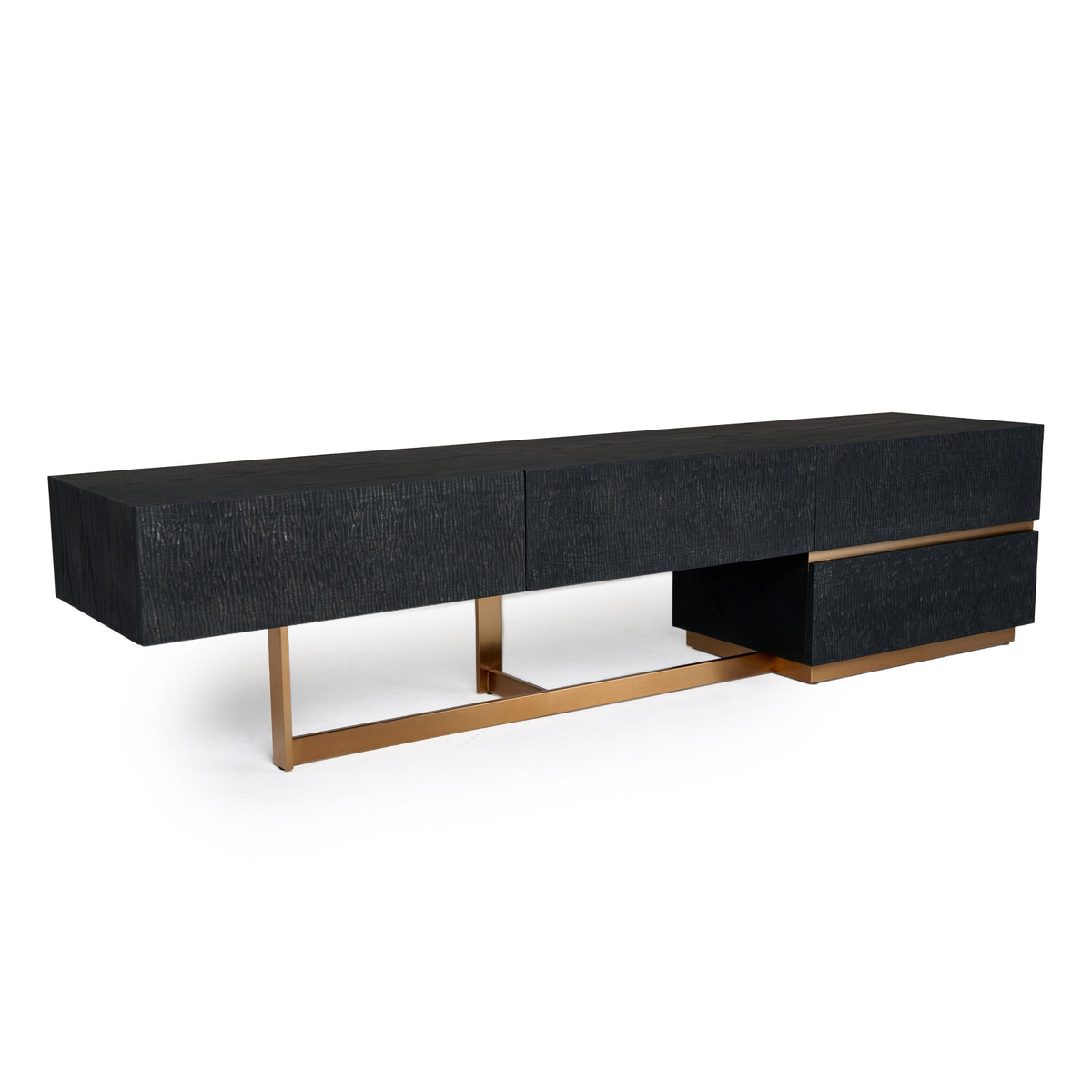 Tasha - Modern Black Ash + Brushed Gold TV Stand by VIG Furniture - View 4