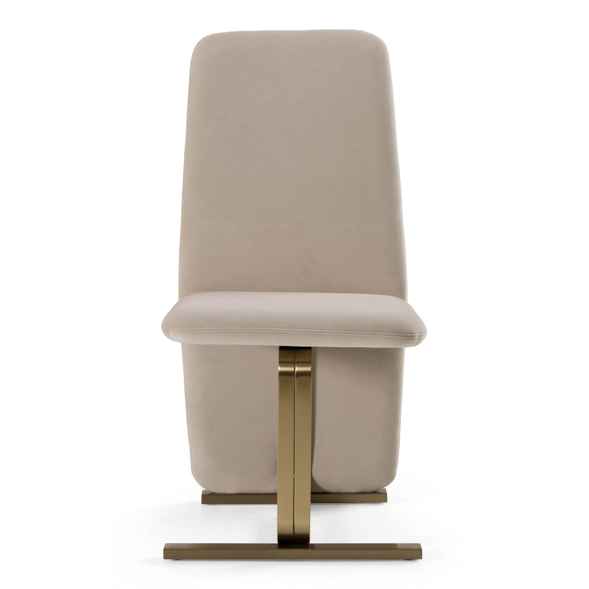 Tasha - Modern Beige Velvet + Brushed Brass Dining Chair (Set of 2) by VIG Furniture - View 3