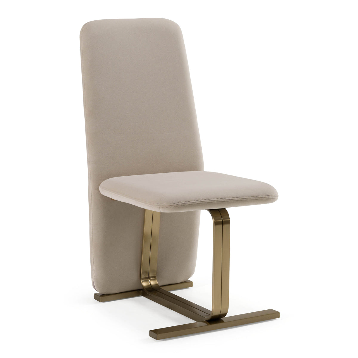 Tasha - Modern Beige Velvet + Brushed Brass Dining Chair (Set of 2) by VIG Furniture - View 1