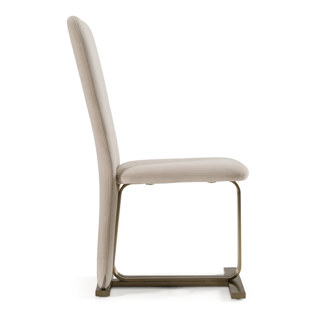 Tasha - Modern Beige Velvet + Brushed Brass Dining Chair (Set of 2) by VIG Furniture - View 4