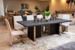 Tasha - Modern Beige Linen + Brushed Brass Dining Chair (Set of 2) by VIG Furniture - View 2