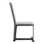 Tasha - Modern Grey Linen + Brushed Gunmetal Dining Chair (Set of 2) by VIG Furniture - View 3