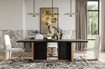 Tasha - Modern Black Ash + Brushed Gold Rectangular Dining Table by VIG Furniture - View 2