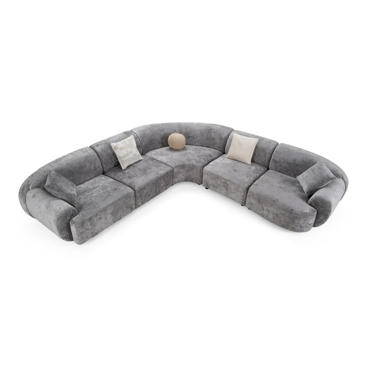 Terra - Modern Grey Fabric Sectional Sofa by VIG Furniture - View 5