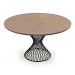Theresa Modern Round Walnut & Black Table by VIG Furniture - View 8