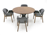 Theresa Modern Round Walnut & Black Table by VIG Furniture - View 3