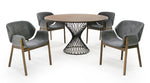 Theresa Modern Round Walnut & Black Table by VIG Furniture - View 4