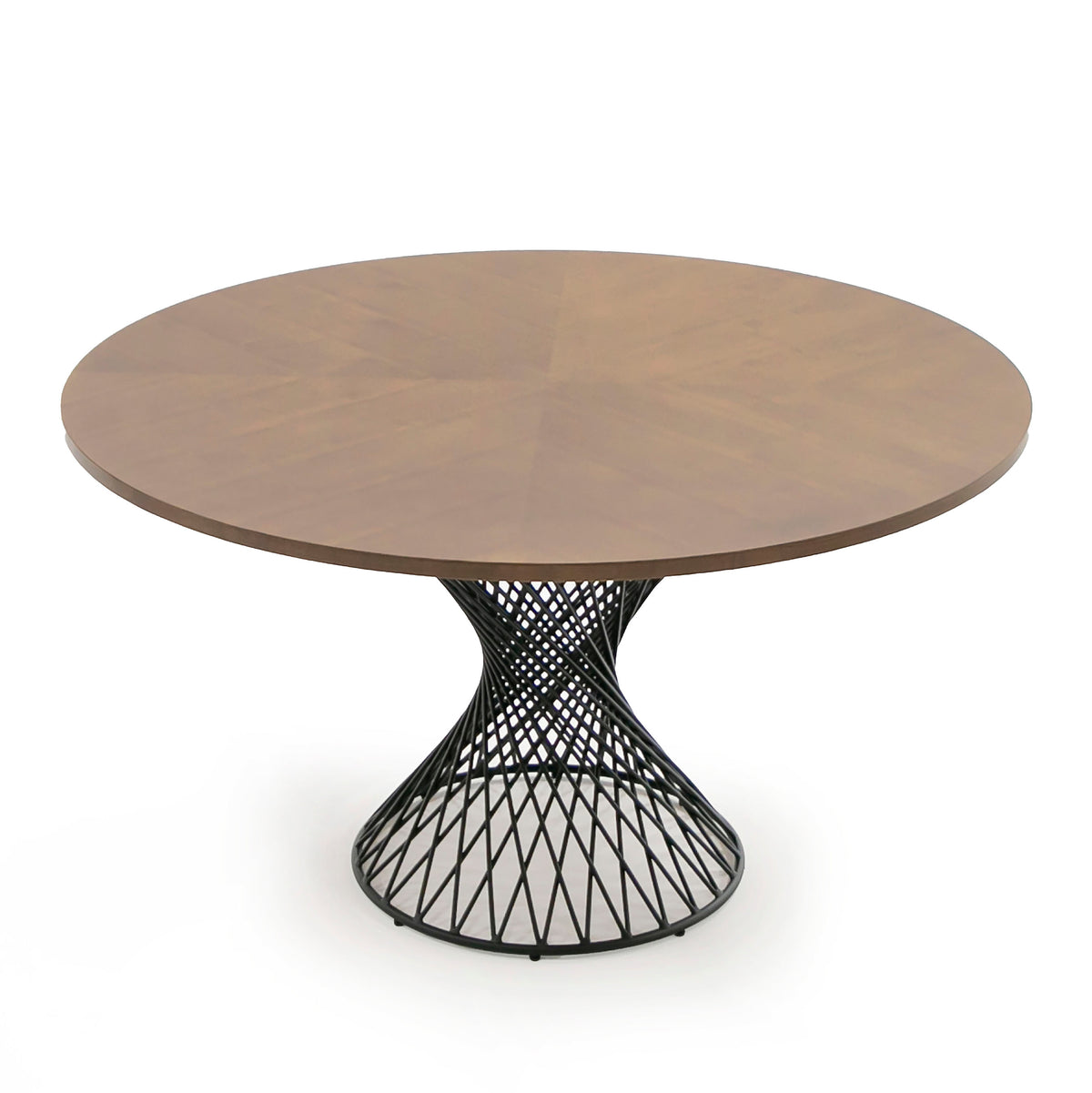 Theresa Modern Round Walnut & Black Table by VIG Furniture - View 5