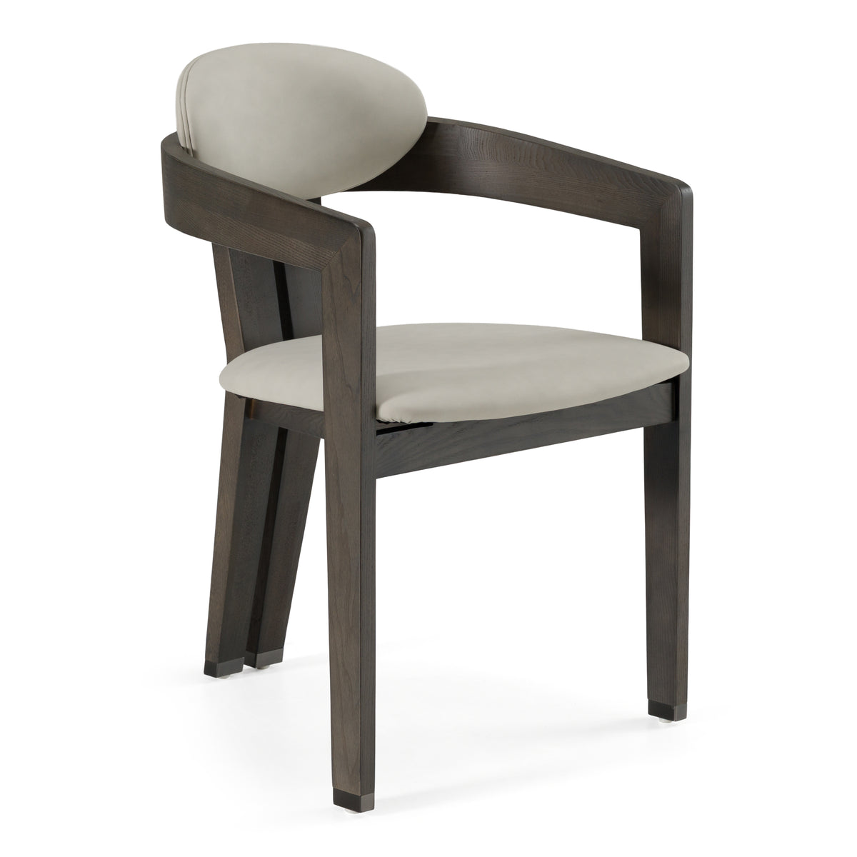 Thorne Light Grey and Dark Grey Arm Dining Chair by VIG Furniture - View 1
