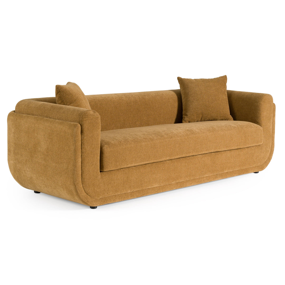 Tiene - Modern Orange Fabric 3-Seat Sofa by VIG Furniture - View 2