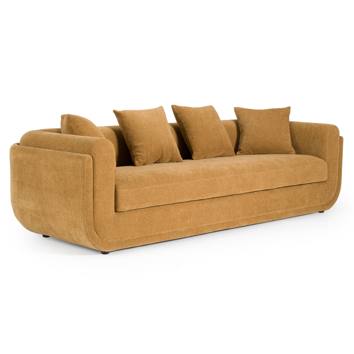 Tiene - Modern Orange Fabric 4-Seat Sofa by VIG Furniture - View 2