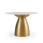 Tilly - Glam White Marble + Gold Round Dining Table by VIG Furniture - View 1