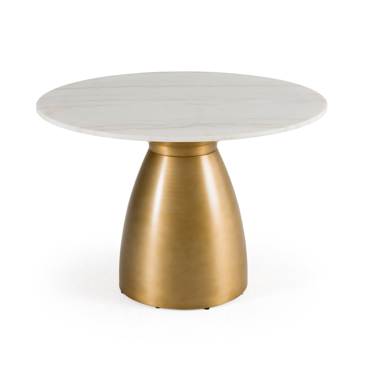 Tilly - Glam White Marble + Gold Round Dining Table by VIG Furniture - View 2