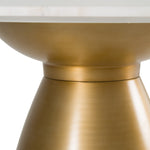 Tilly - Glam White Marble + Gold Round Dining Table by VIG Furniture - View 5