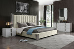 Queen Token - Modern White & Stainless Steel Bedroom Set by VIG Furniture - View 4