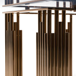 Token Modern Smoked Grey Glass & Rosegold Dining Table by VIG Furniture - View 7