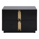 Token - Modern Black + Gold Wide Nightstand by VIG Furniture - View 1