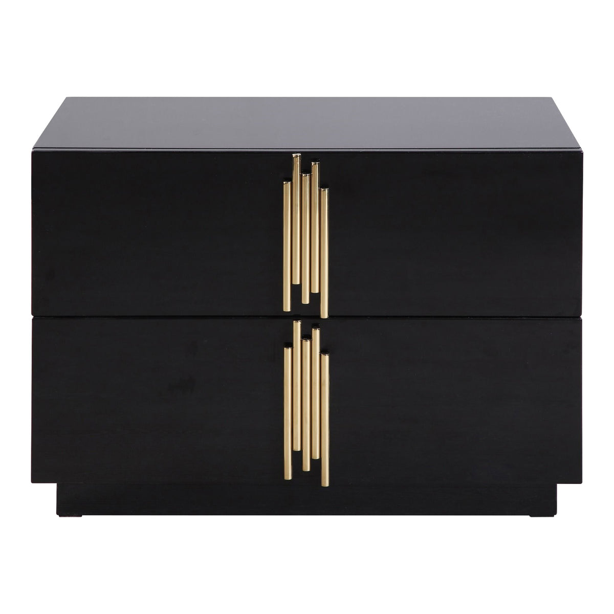 Token - Modern Black + Gold Wide Nightstand by VIG Furniture - View 1