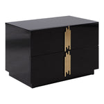 Token - Modern Black + Gold Wide Nightstand by VIG Furniture - View 6