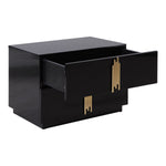 Token - Modern Black + Gold Wide Nightstand by VIG Furniture - View 7