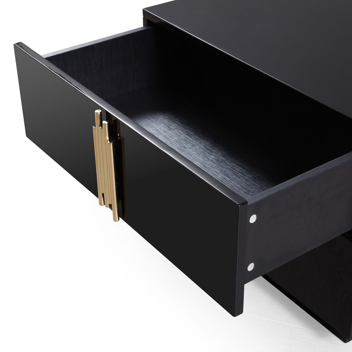 Token - Modern Black + Gold Wide Nightstand by VIG Furniture - View 8