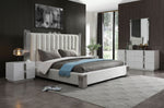 Token - Eastern King Modern White & Stainless Steel Bed by VIG Furniture - View 4
