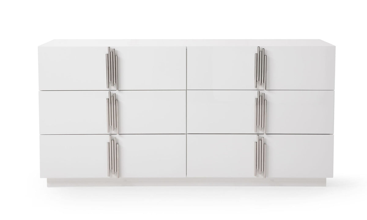 Token - Modern White & Stainless Steel Dresser by VIG Furniture - View 1