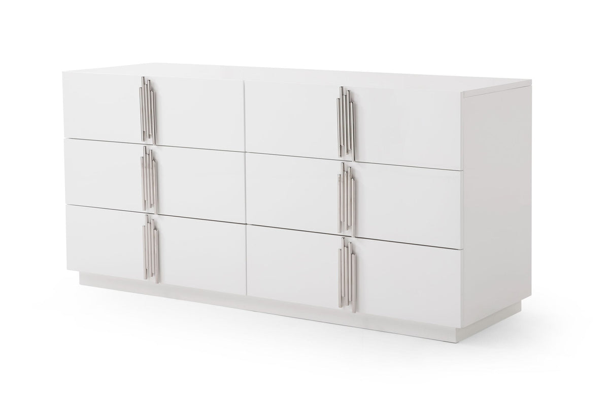 Token - Modern White & Stainless Steel Dresser by VIG Furniture - View 2