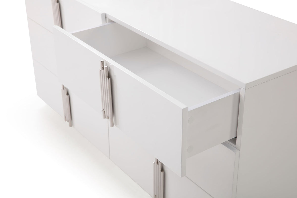 Token - Modern White & Stainless Steel Dresser by VIG Furniture - View 4