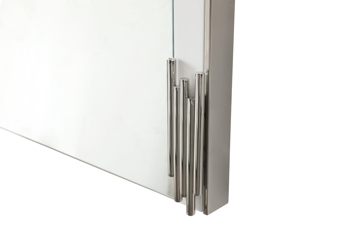 Token - California King Modern Cream & Stainless Steel Bed + Nightstands by VIG Furniture - View 3