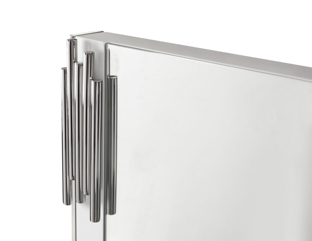Token - California King Modern Cream & Stainless Steel Bed + Nightstands by VIG Furniture - View 6