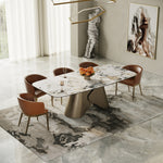 Paulsen - Modern Ceramic + Brass Dining Table by VIG Furniture - View 2