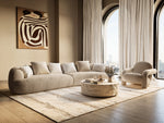 Trevor - Modern Tan Fabric Curved Sectional Sofa by VIG Furniture - View 9