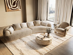 Trevor - Modern Tan Fabric Curved Sectional Sofa by VIG Furniture - View 10