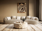 Trevor - Modern Tan Fabric Curved Sectional Sofa by VIG Furniture - View 8