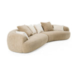 Trevor - Modern Tan Fabric Curved Sectional Sofa by VIG Furniture - View 2