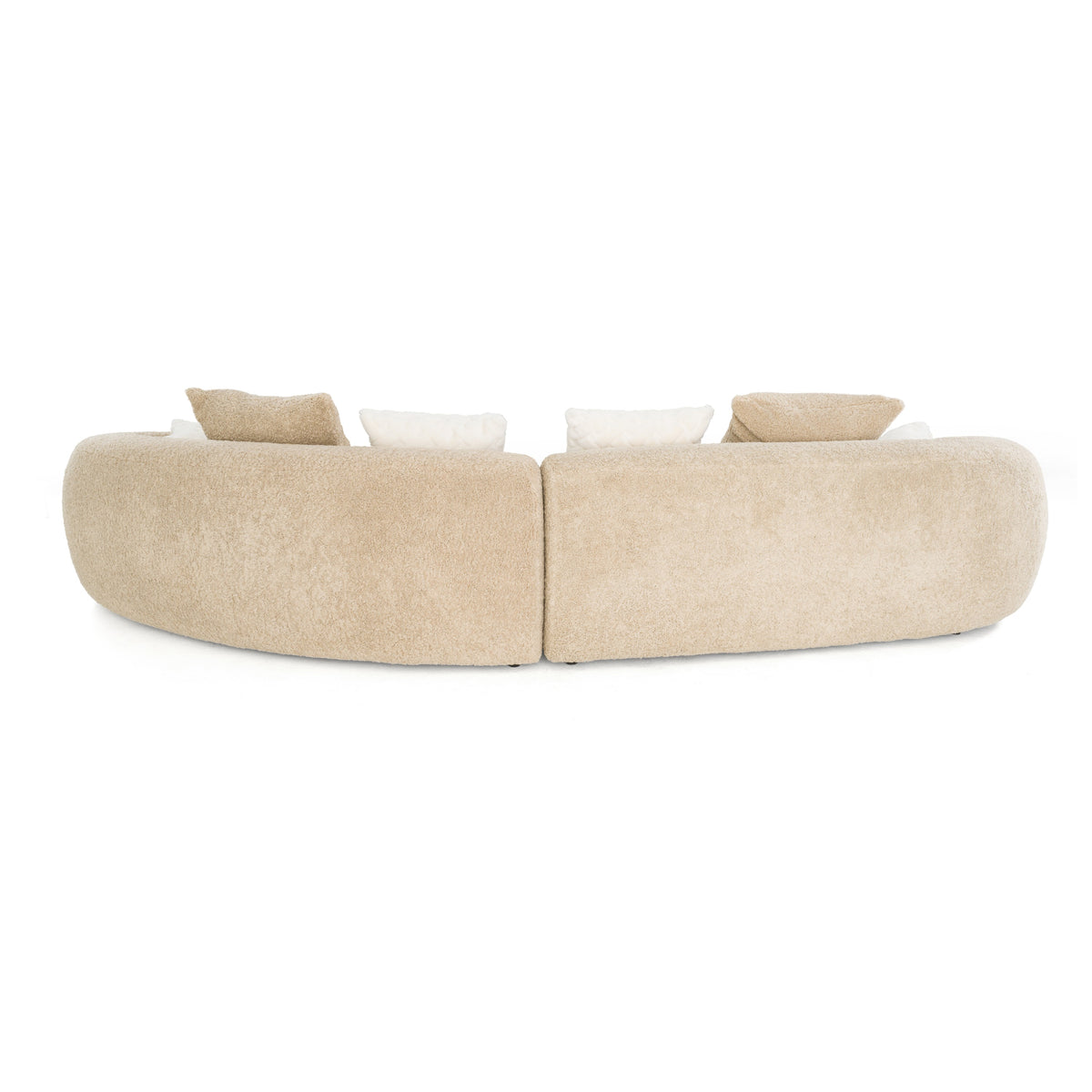Trevor - Modern Tan Fabric Curved Sectional Sofa by VIG Furniture - View 4