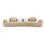 Trevor - Modern Tan Fabric Curved Sectional Sofa by VIG Furniture - View 1