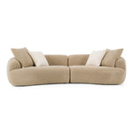 Trevor - Modern Tan Fabric Curved Mini Sectional Sofa by VIG Furniture - View 1