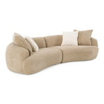 Trevor - Modern Tan Fabric Curved Mini Sectional Sofa by VIG Furniture - View 2