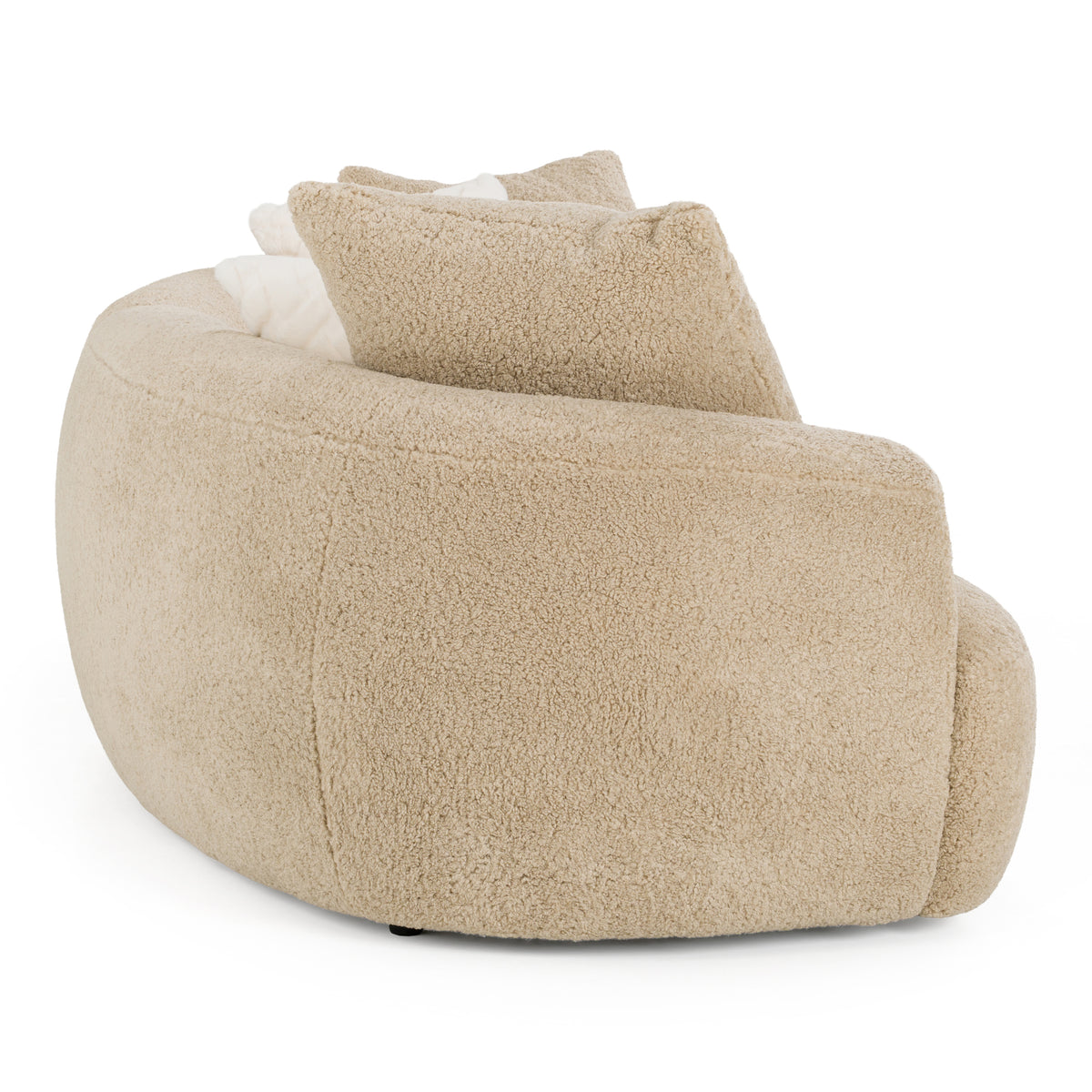 Trevor - Modern Tan Fabric Curved Mini Sectional Sofa by VIG Furniture - View 3