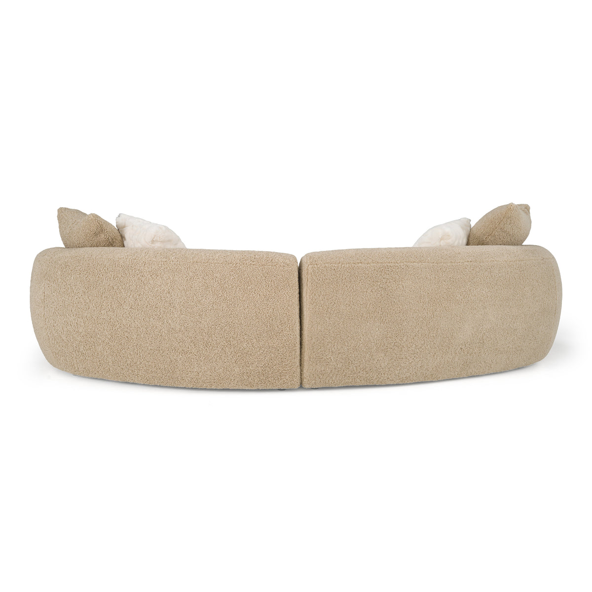 Trevor - Modern Tan Fabric Curved Mini Sectional Sofa by VIG Furniture - View 4