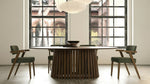 Truman - Mid-Century Modern Walnut Oval Dining Table by VIG Furniture - View 6