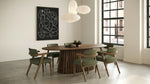 Truman - Mid-Century Modern Walnut Oval Dining Table by VIG Furniture - View 7