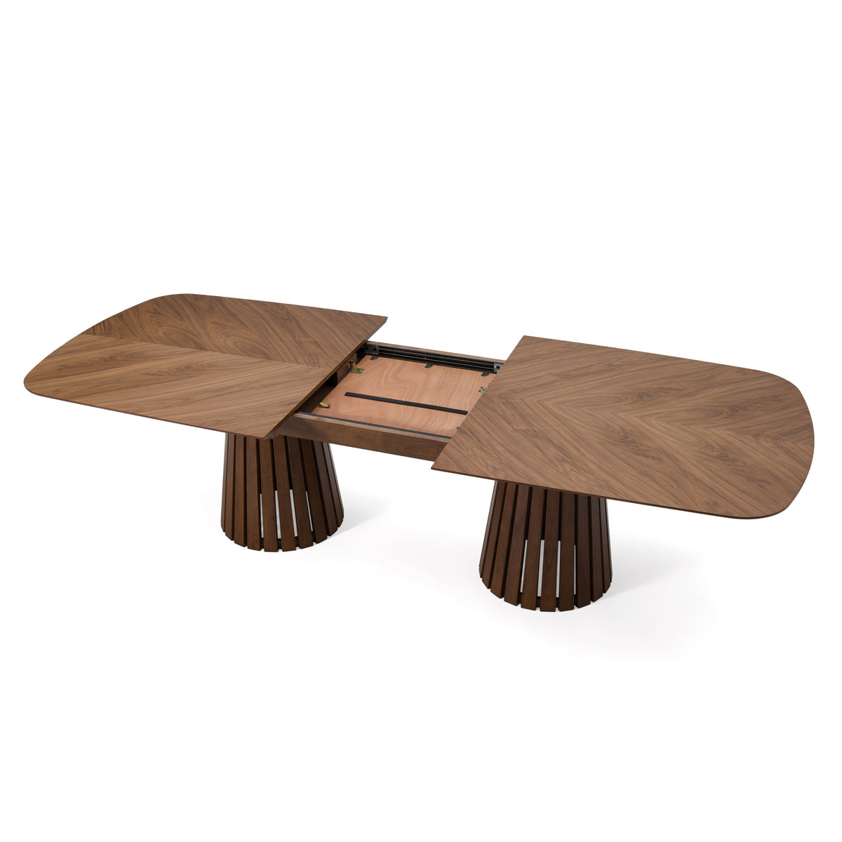 Truman - Mid-Century Modern Walnut Extendable Dining Table by VIG Furniture - View 6